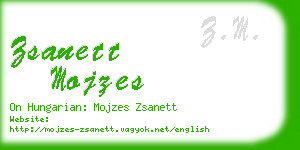 zsanett mojzes business card